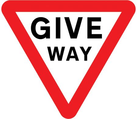 Give way sign