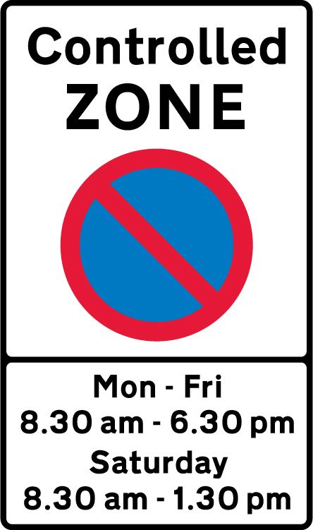 Road sign - Parking restrictions