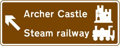 Road sign - Tourist attraction