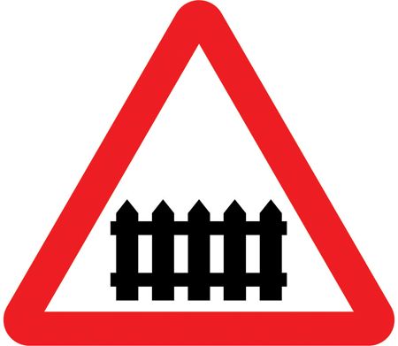 UK Road Sign - Level Crossing